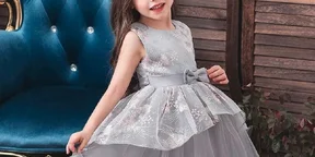 Floral Embroidery Mesh Layered Baby Party Dress