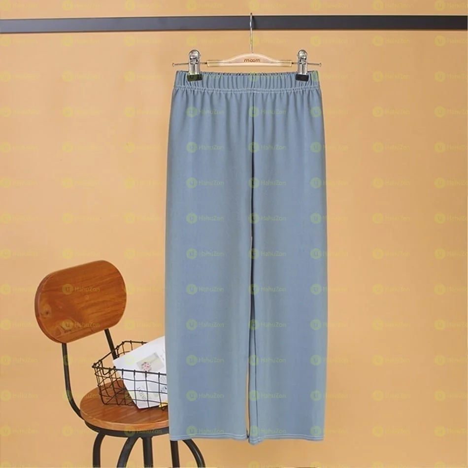Trendy Solid Wide-leg Elasticized Pants
