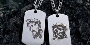 Jesus Engraved Stainless Steel Necklace