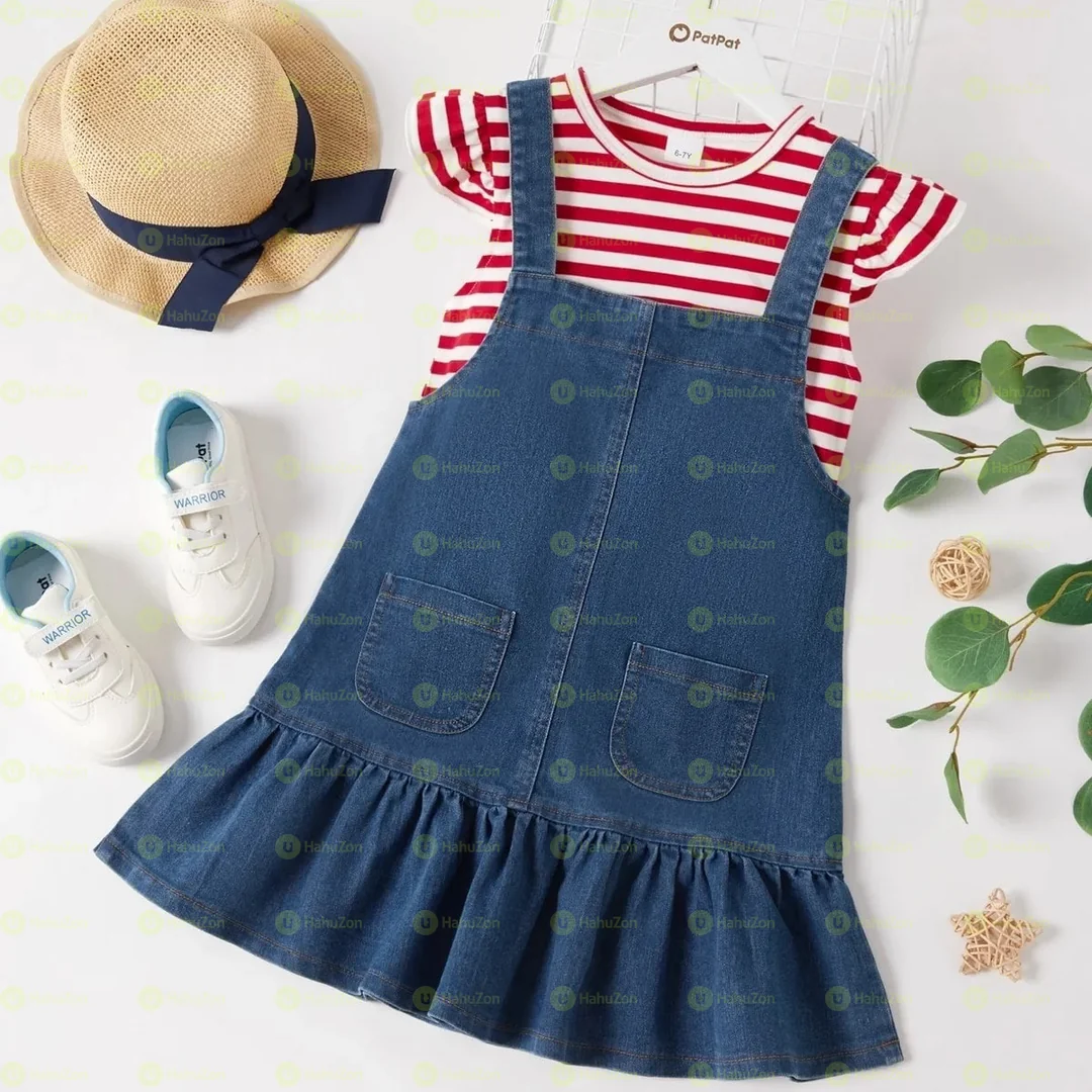 2-piece Beautiful Kid Girl Flutter Dress Suits
