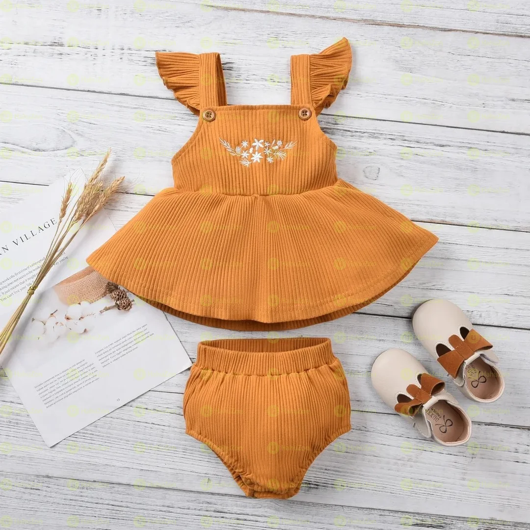 2pcs Baby Girl Sweet Cotton Baby's Sets