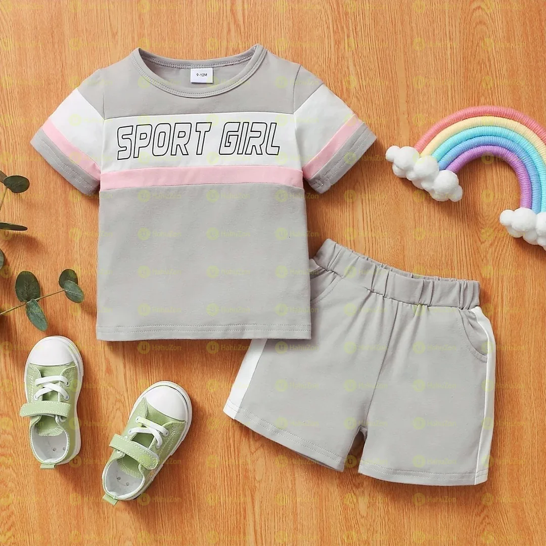 2 Pieces Short-sleeve T-shirts and Shorts Sets