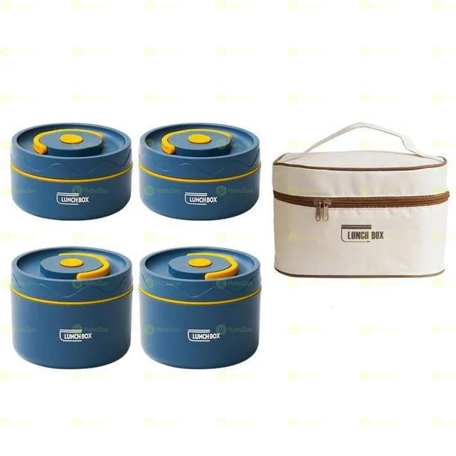 4Pcs Lunch Box With Bag