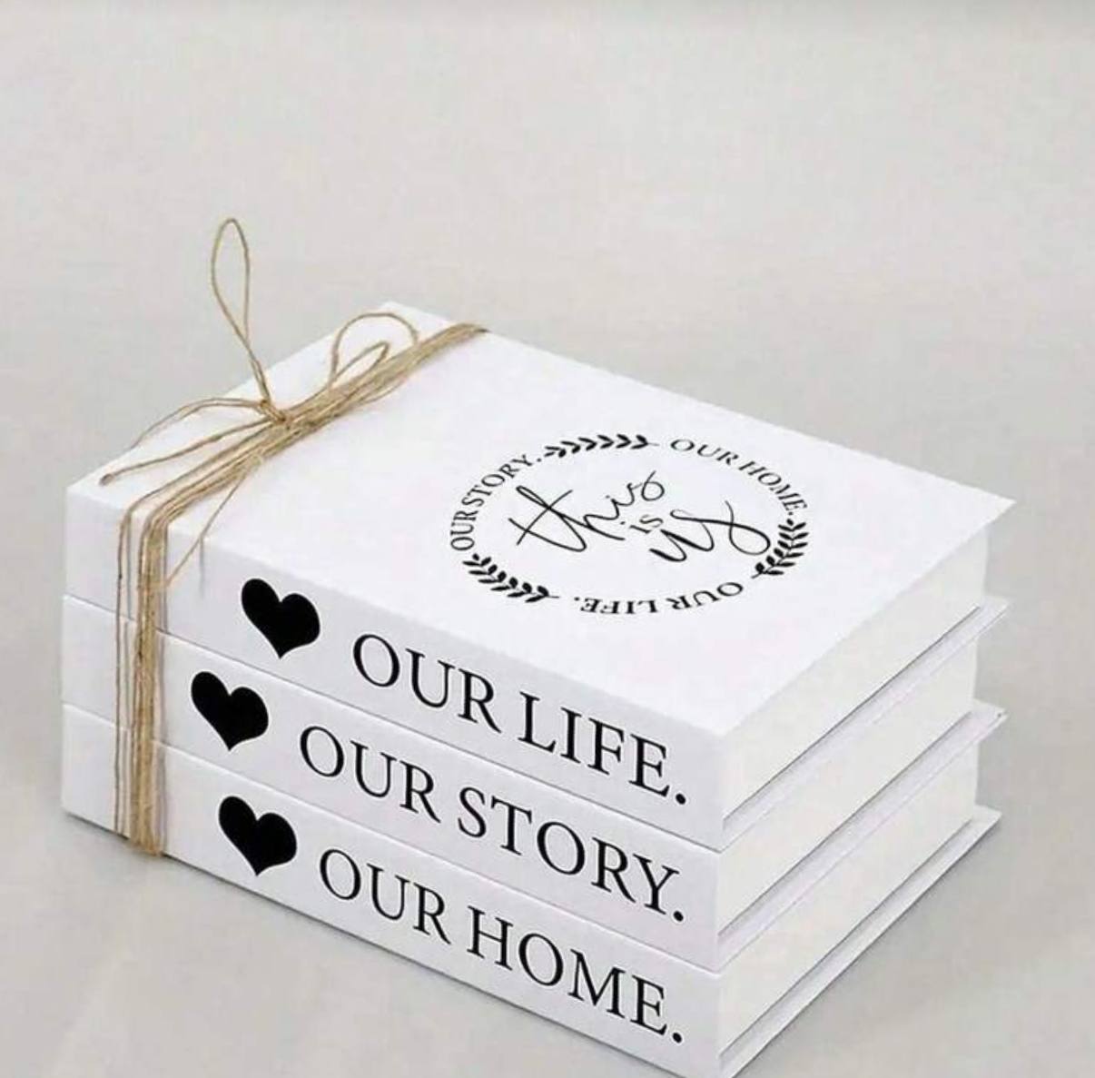 Set of 3 Faux Book