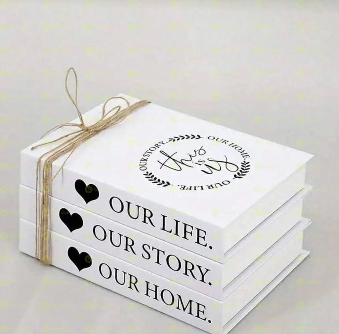 Set of 3 Faux Book