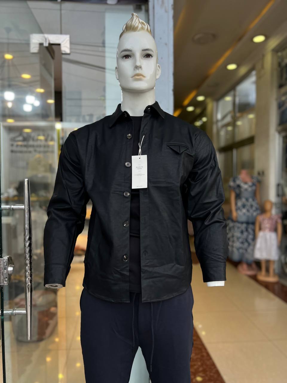 Leather long Sleeve Shirt