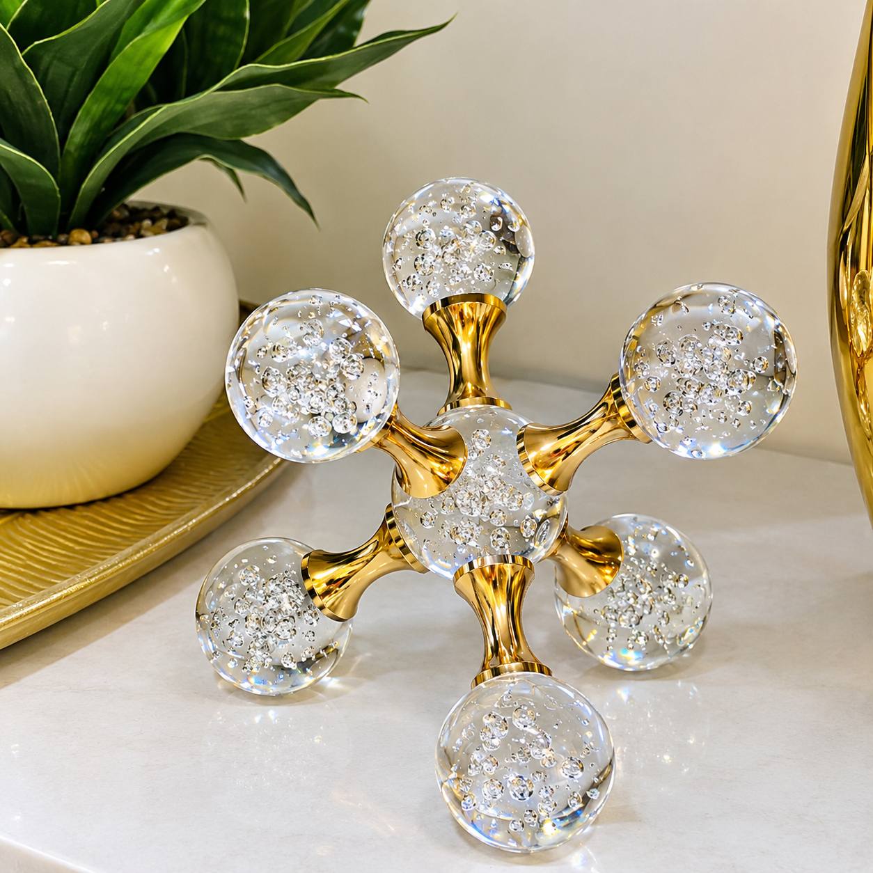 Luxury Crystal Sphere Sculpture