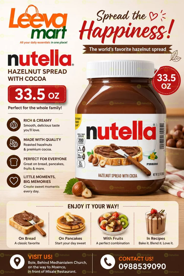 Nuttella Hazelnut Spread With Cocoa
