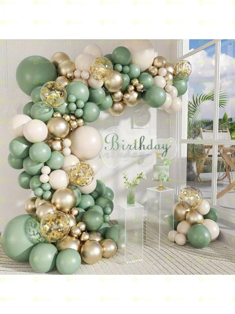 112 Pieces Elegant Ballon Arch Fit Ballon Chain and Ballon Glue Set