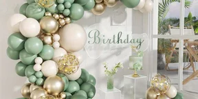 112 Pieces Elegant Ballon Arch Fit Ballon Chain and Ballon Glue Set