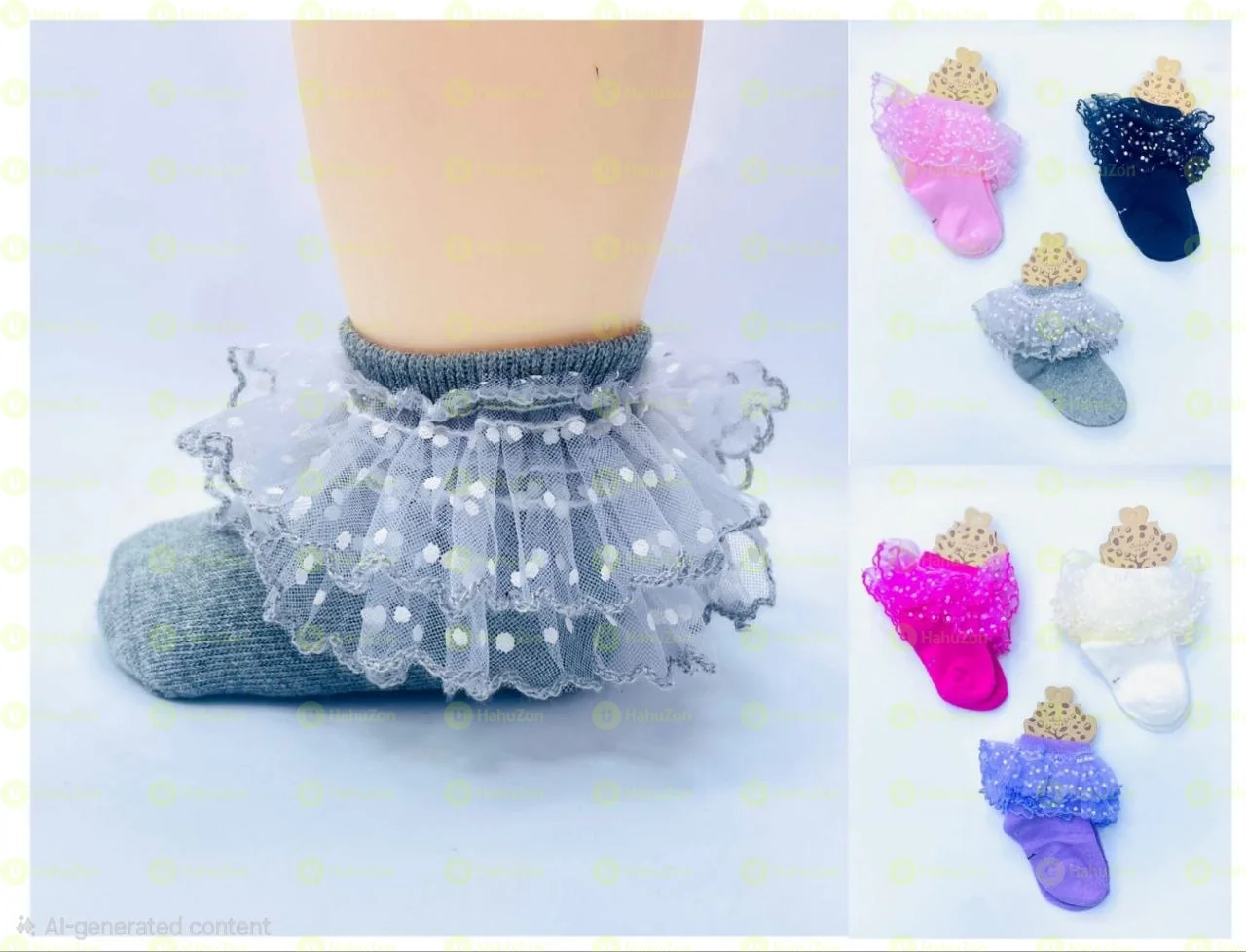 Girls Flower Decor Socks