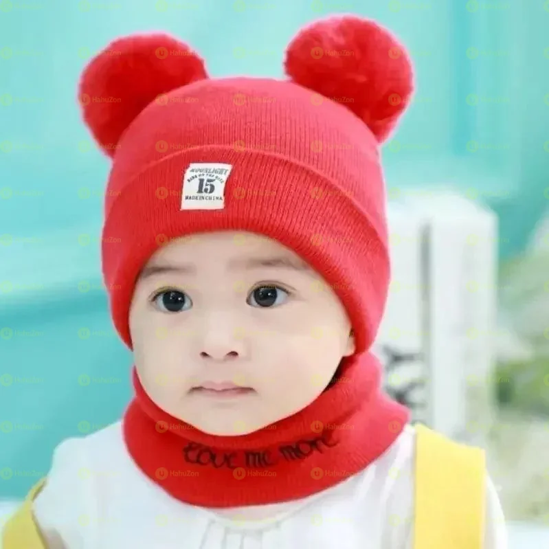 Knitted Beanie Hat and Scarf Set