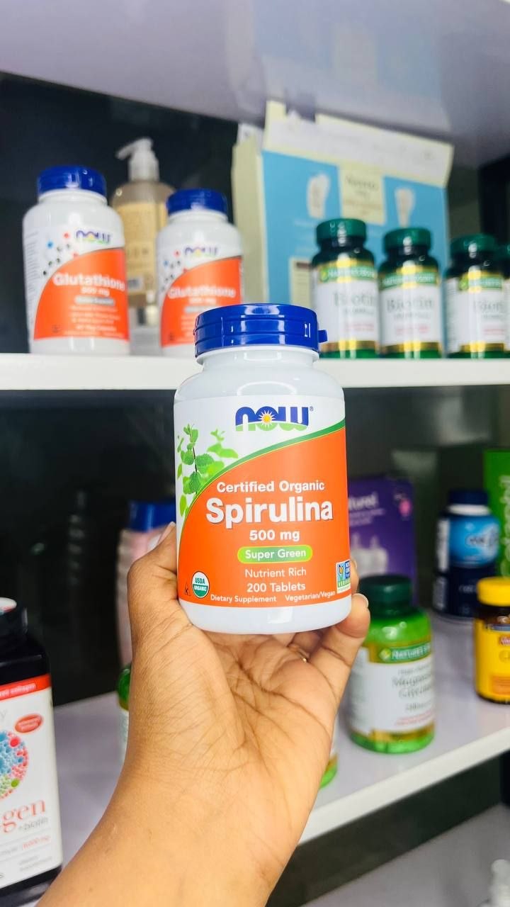 NOW Foods Certified Organic Spirulina 500 mg Tablets