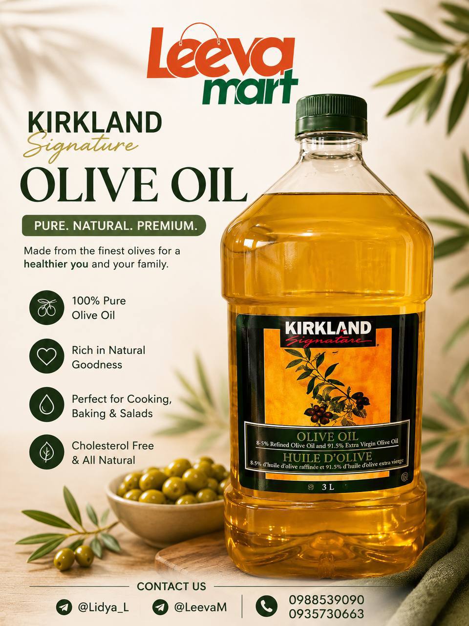 Kirkland Olive Oil 3L