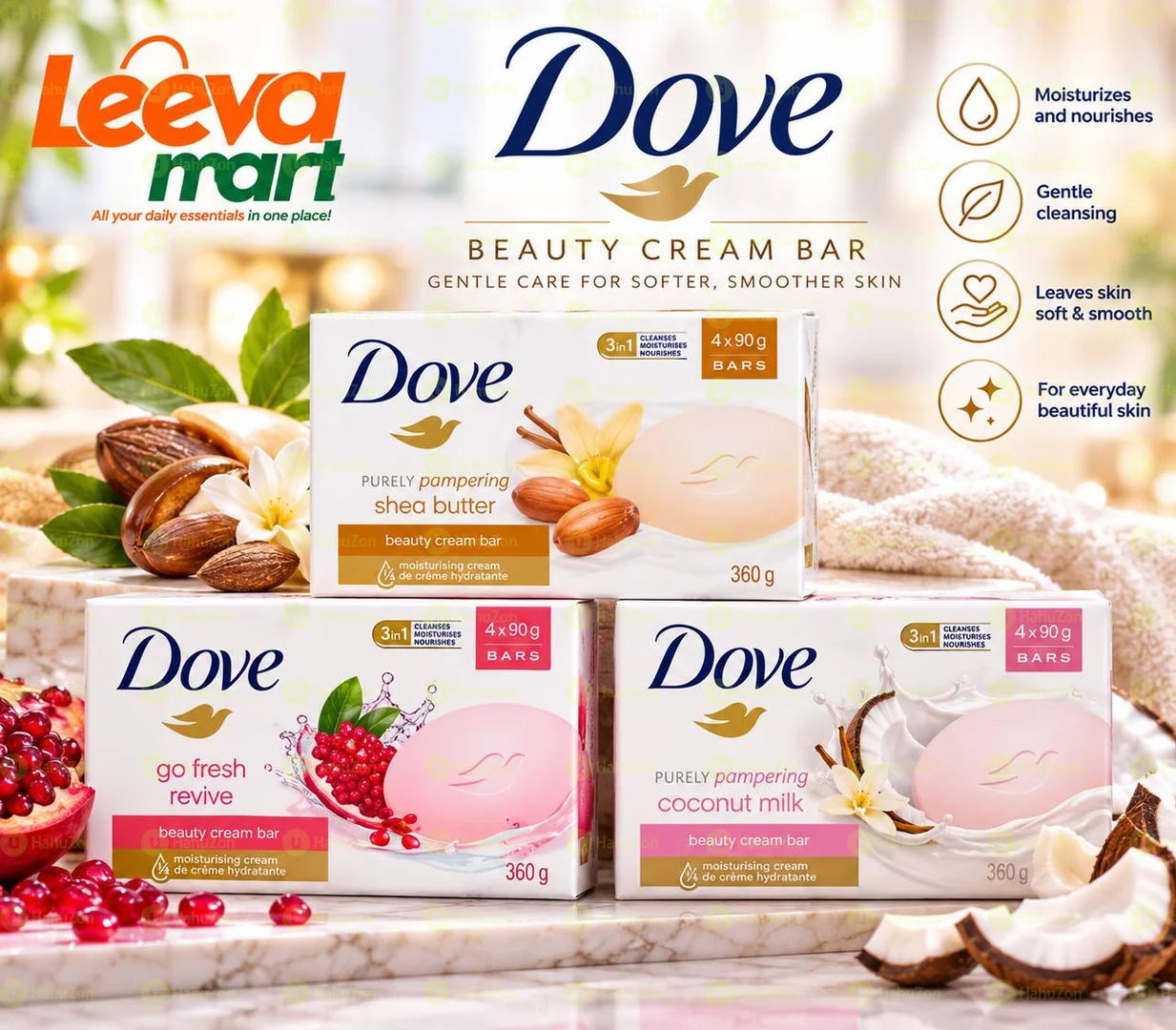Dove Shea Coconut and Revive Scent Soap