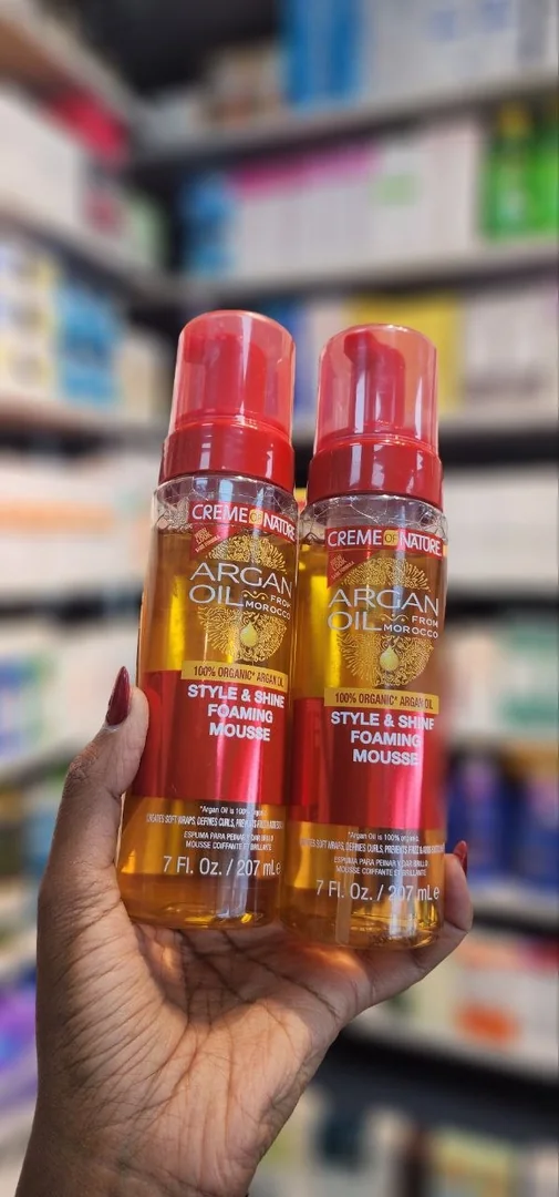 Creme of Nature Argan Oil From Morocco Style & Shine Foaming Mousse, 7 oz