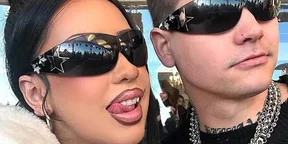 Punk One Piece Rimless Sunglasses