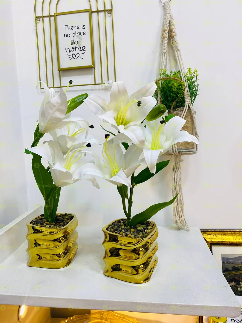 Golden Ceramic Flowers