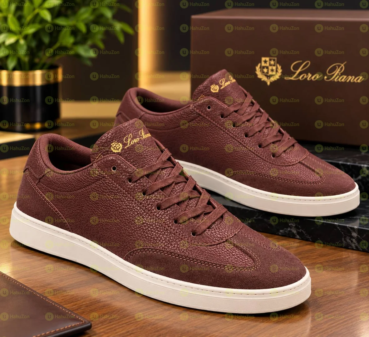 Loro Piana Leather Casual Low Men’s Shoes