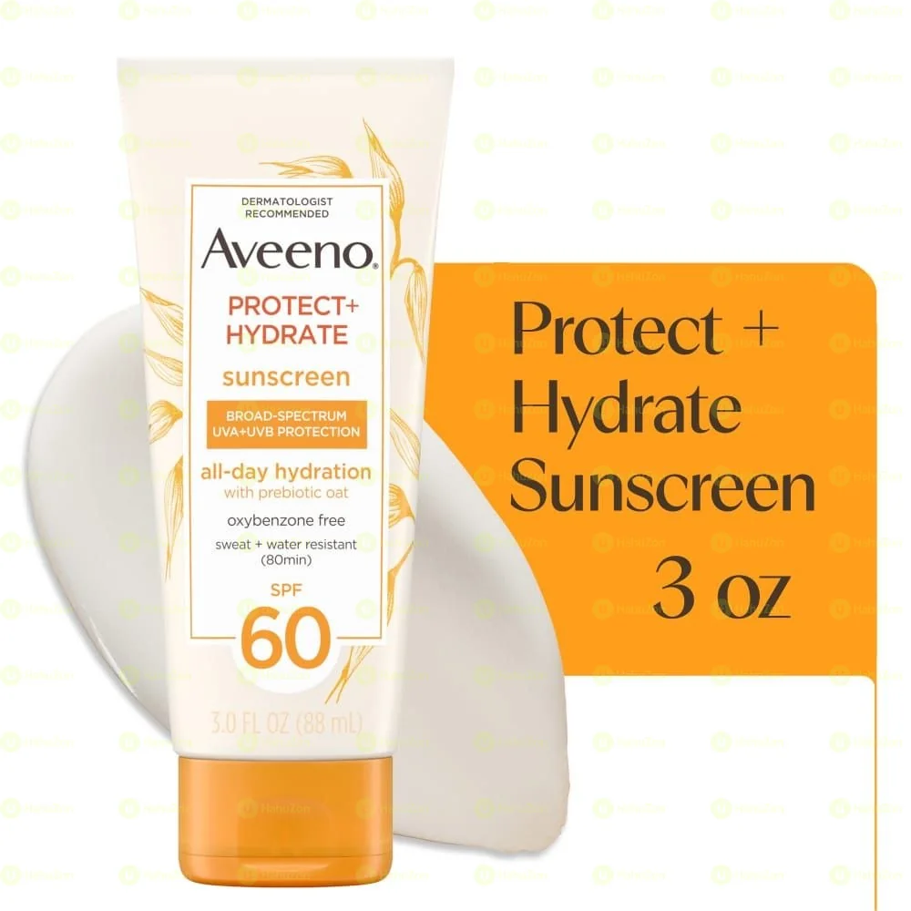 Aveeno Protect + Hydrate Sunscreen Lotion, SPF 60 Broad Spectrum Sunscreen