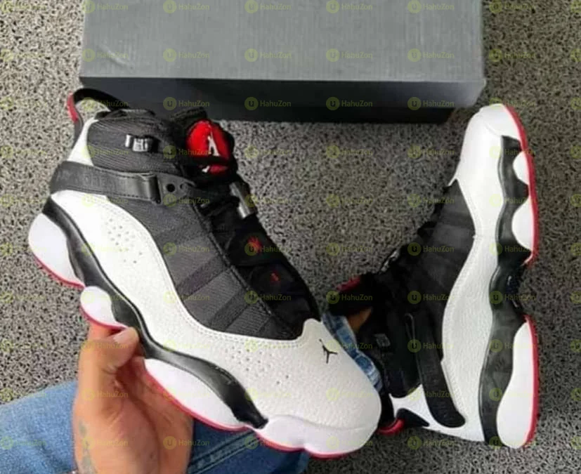 Air Jordan 6 Rings Black White Gym Red’ Shoes