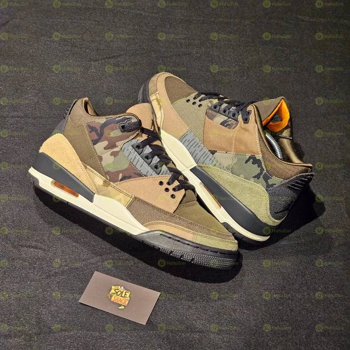 Air Jordan 3 Retro Mid Multi-Camo Patchwork Shoes