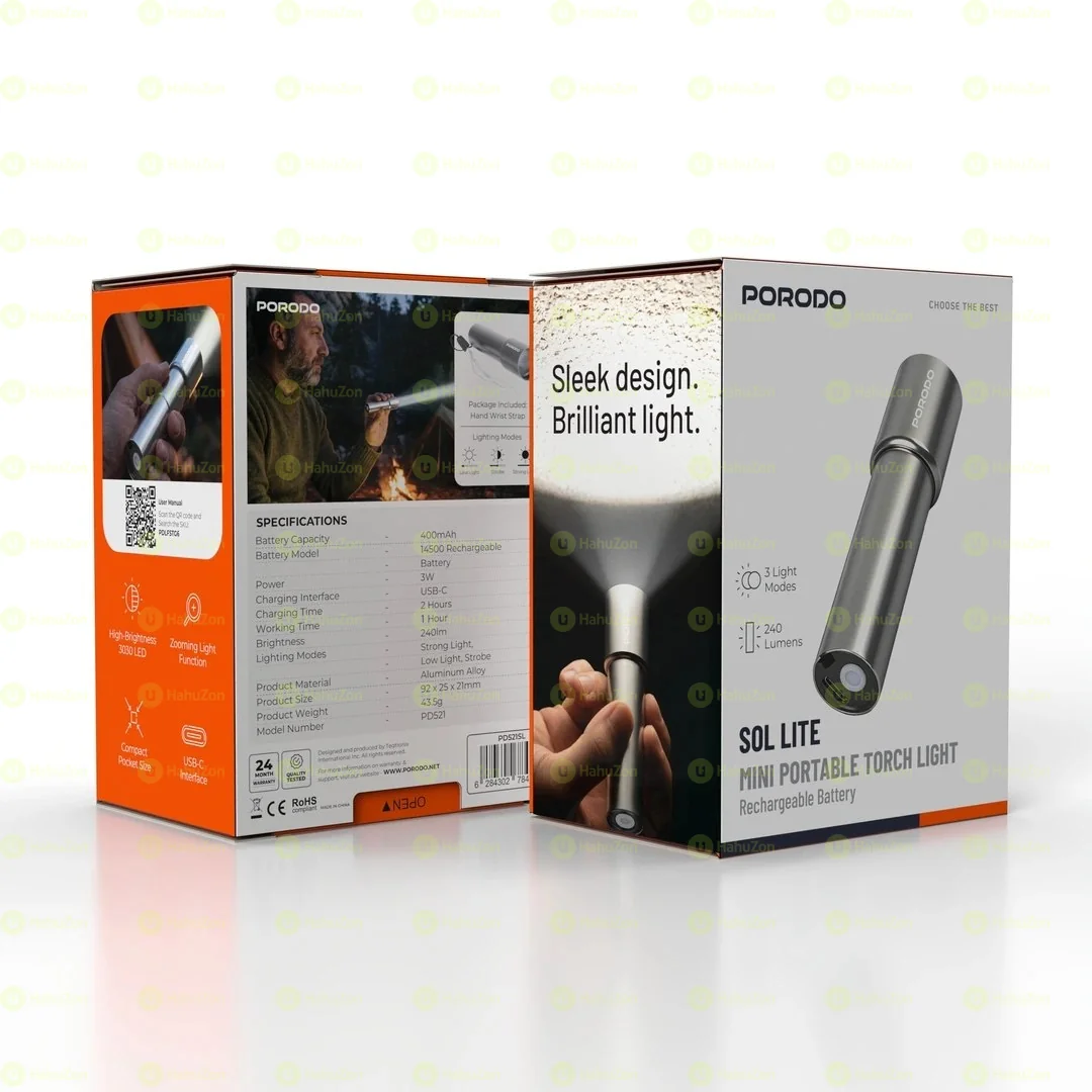 Porodo Sol Lite Mini Portable Torch Light