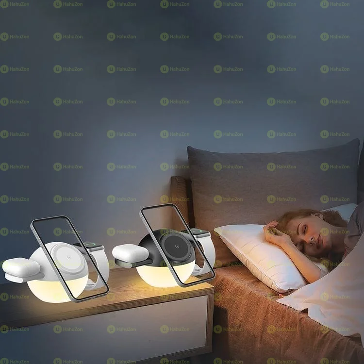 Porodo Orbix 3-In-1 Wireless Charger with Adjustable Ambient Light