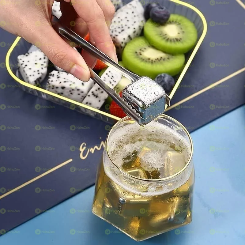 FIENI Set of 4 Stainless Steel Ice Cubes