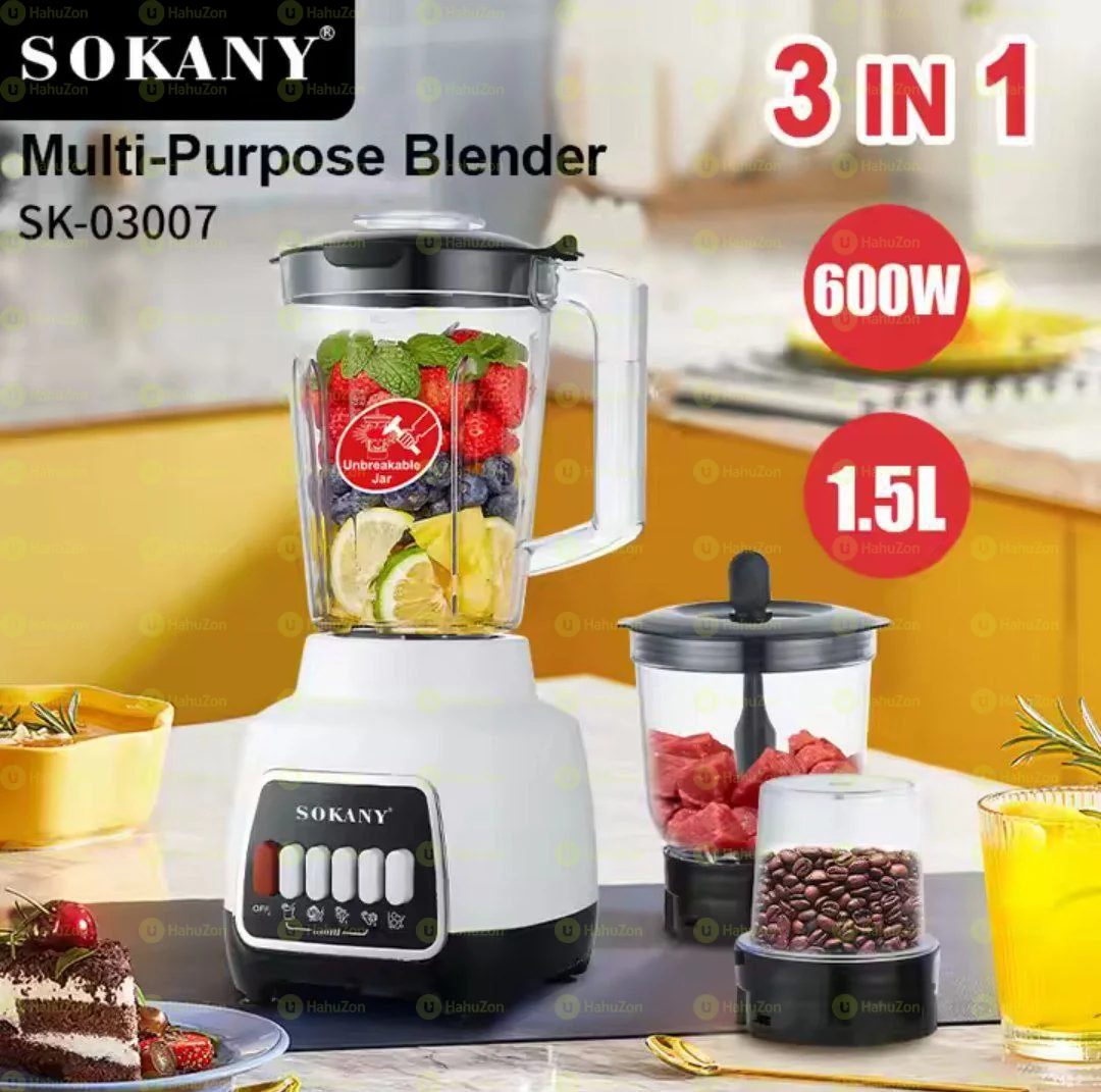 Sokany 3 in 1 Blender / Grinder