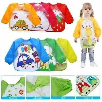Waterproof Washable Long-Sleeve Baby Bibs