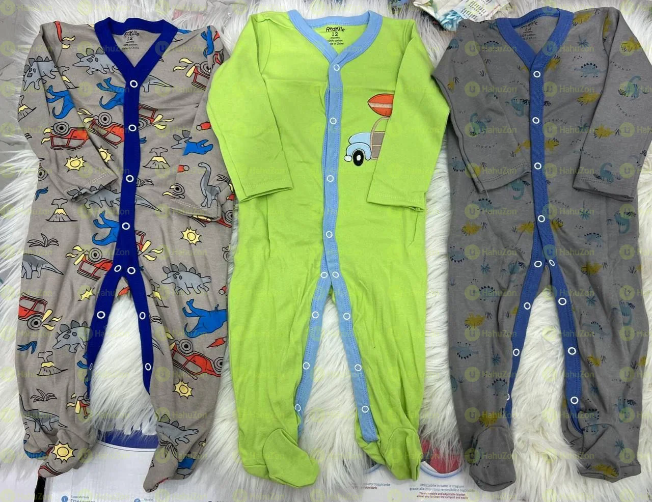 3-Piece Newborn Baby Foot Wrapped Jumpsuit