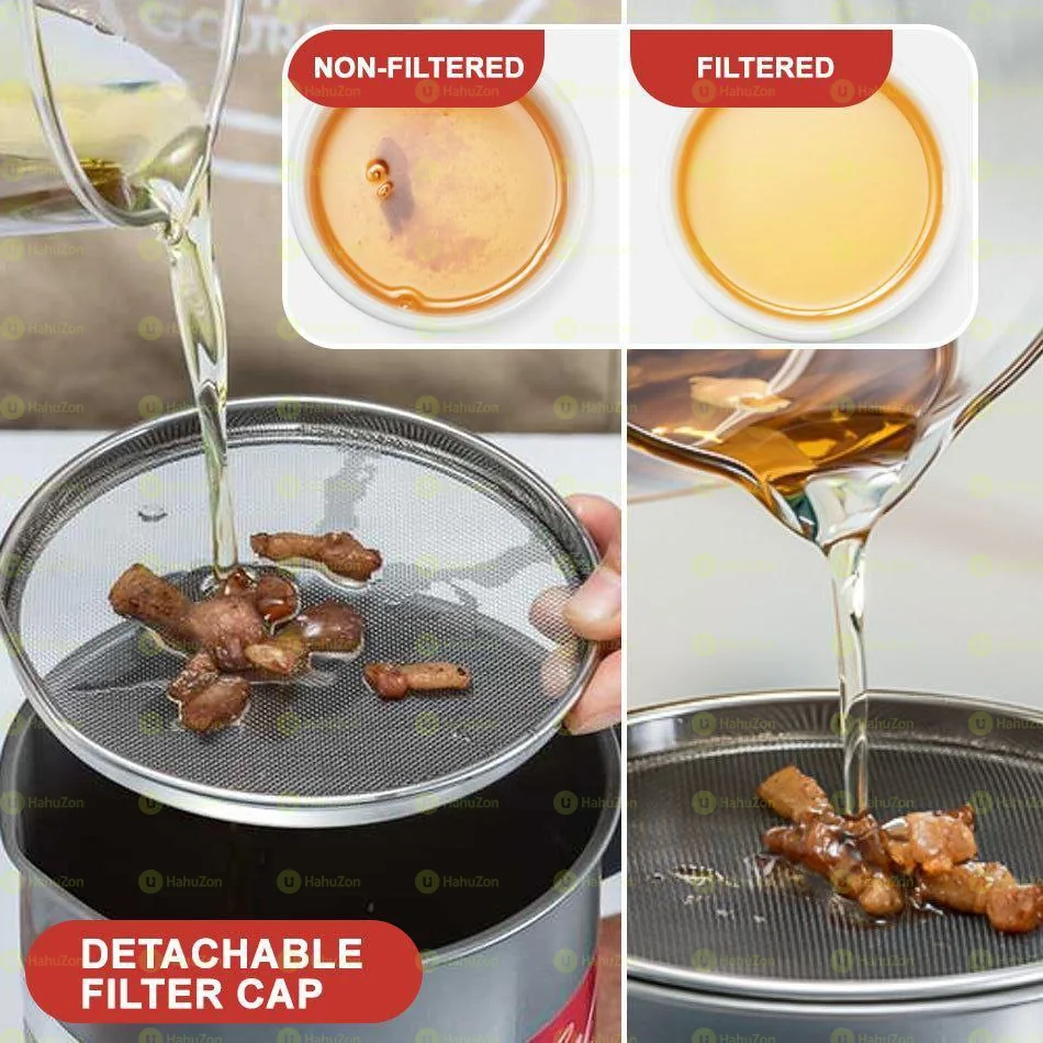 Stainless Steel Kitchen Oil Filter Cup