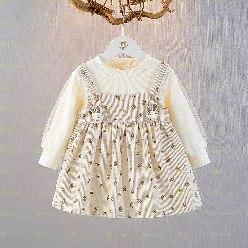Toddler Girls Lantern Sleeve Casual Dress