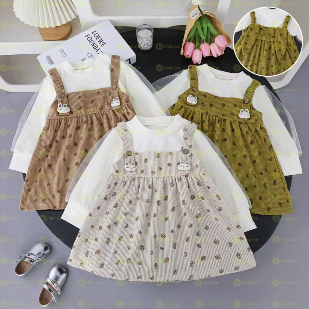 Toddler Girls Lantern Sleeve Casual Dress