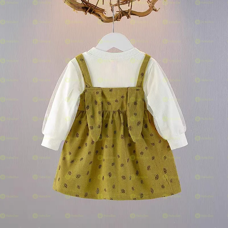 Toddler Girls Lantern Sleeve Casual Dress