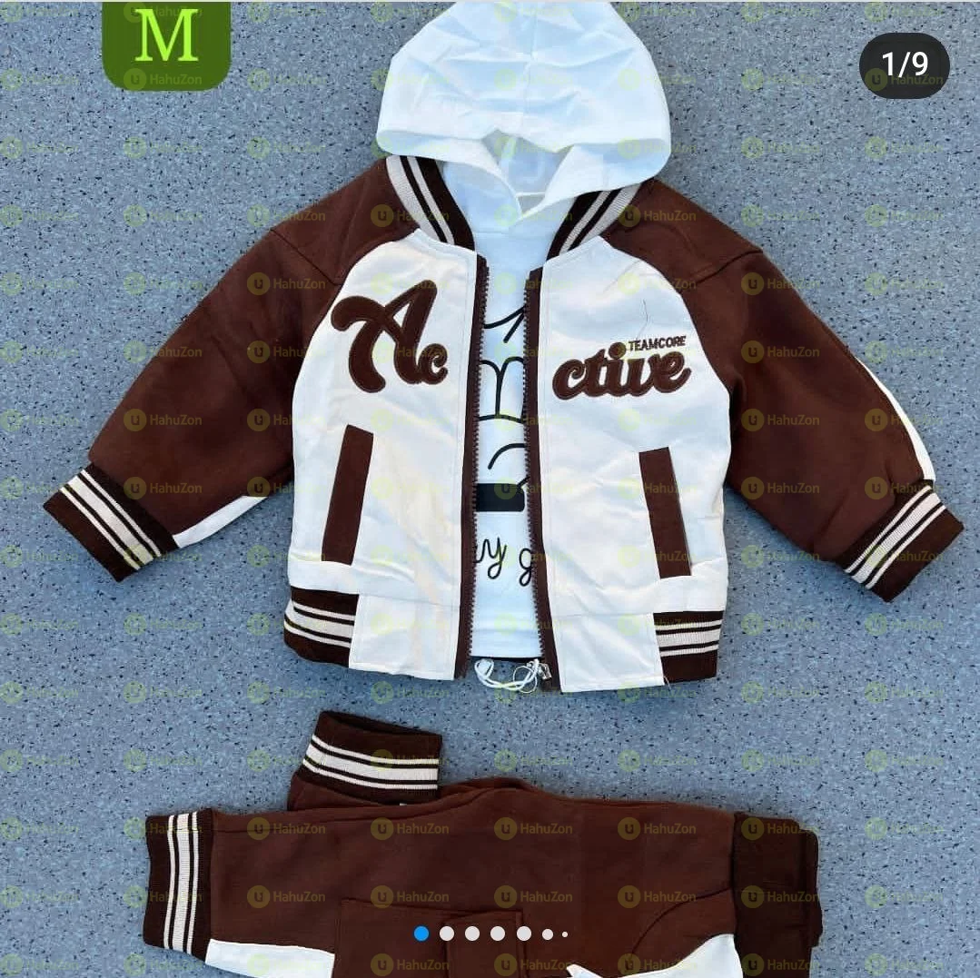 3 Piece Set Hooded jacket, tshirt And Pant Set