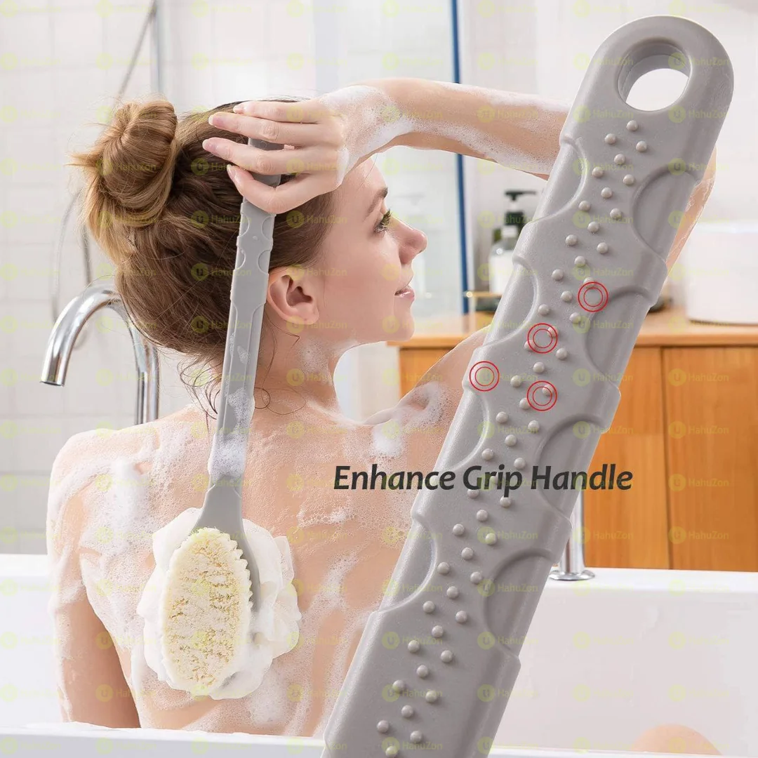 2in1 long Hundled bath brush