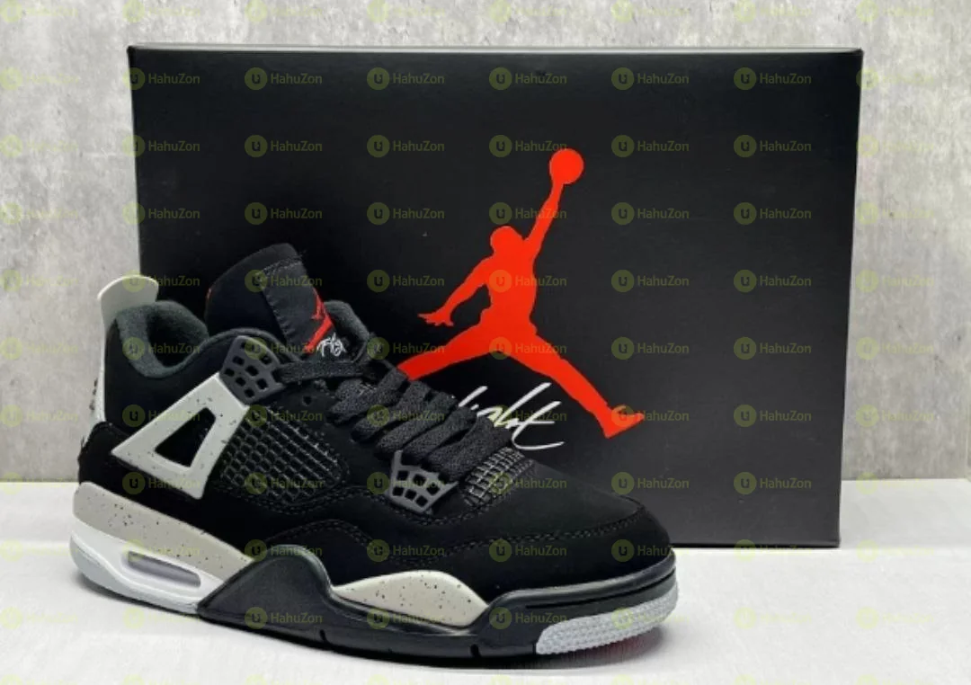 Jordan 4 Black Canvas Men's Shoes
