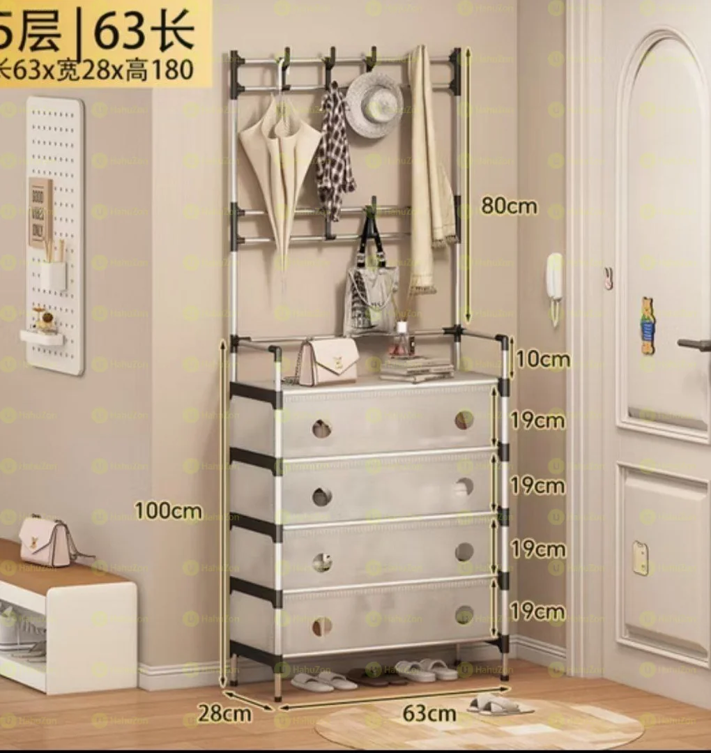 Multi-Functional Storage Unit Shoe And Hat Rack