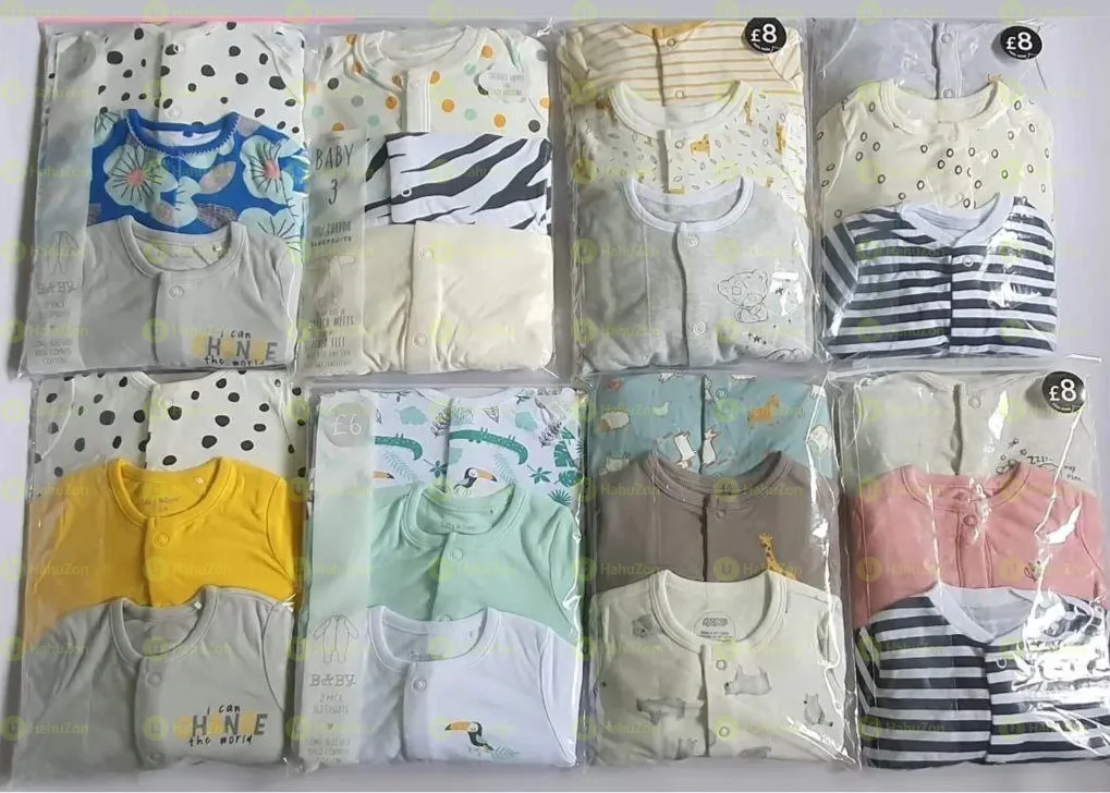 3-Piece Newborn Baby Foot Wrapped Jumpsuit