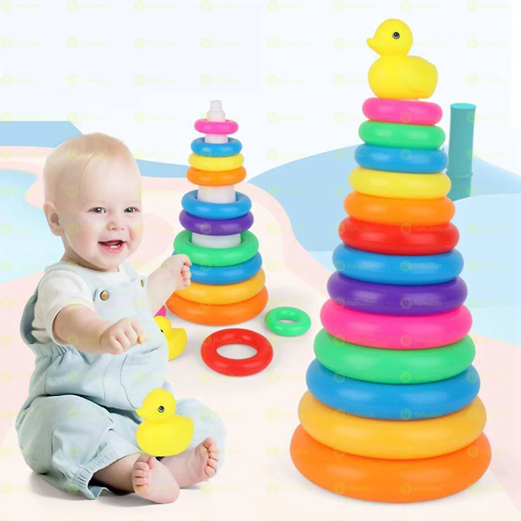 Duck Stacking Rainbows Ring Blocks Tower