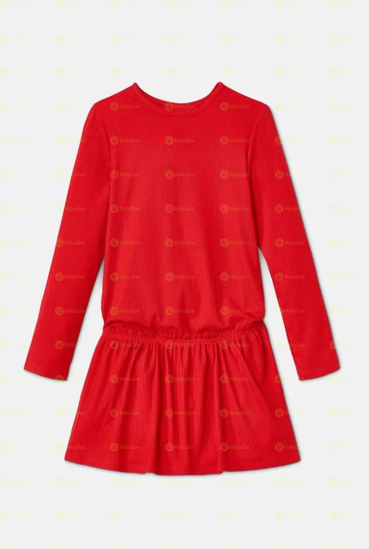 Toddler Girls Ripped Long Sleeve Jersey Dress