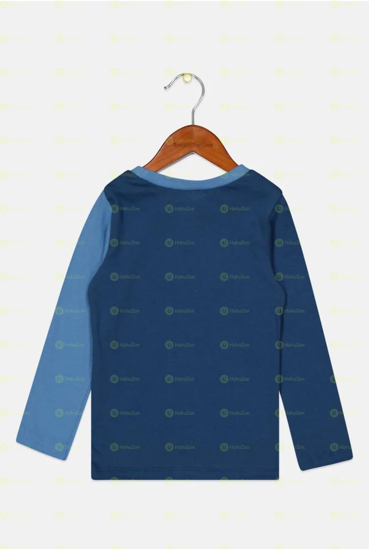Kid Boy Two Tone Long Sleeve Shirt