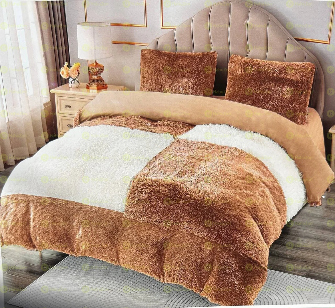 3 Pieces Sherpa Fleece Comforter Set