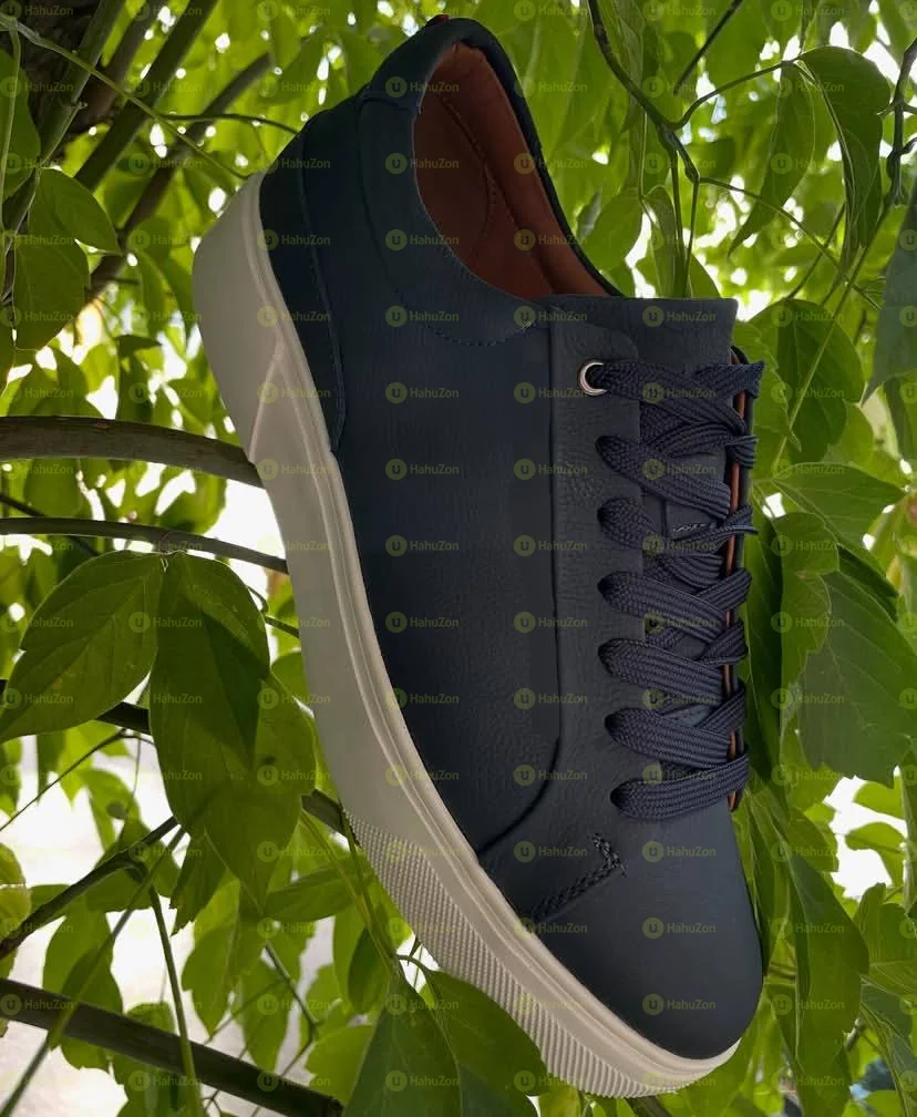 Zara Navy Flat Leather Men’s Shoes