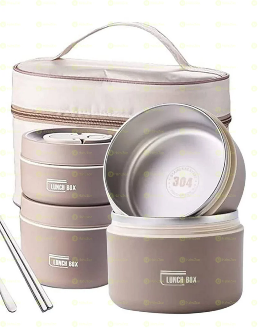 Portable Insulated 4 Psc Lunch Box