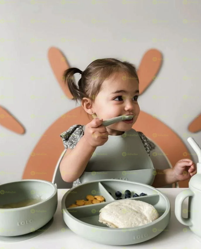 6 pc Silicon Baby Feeding Set