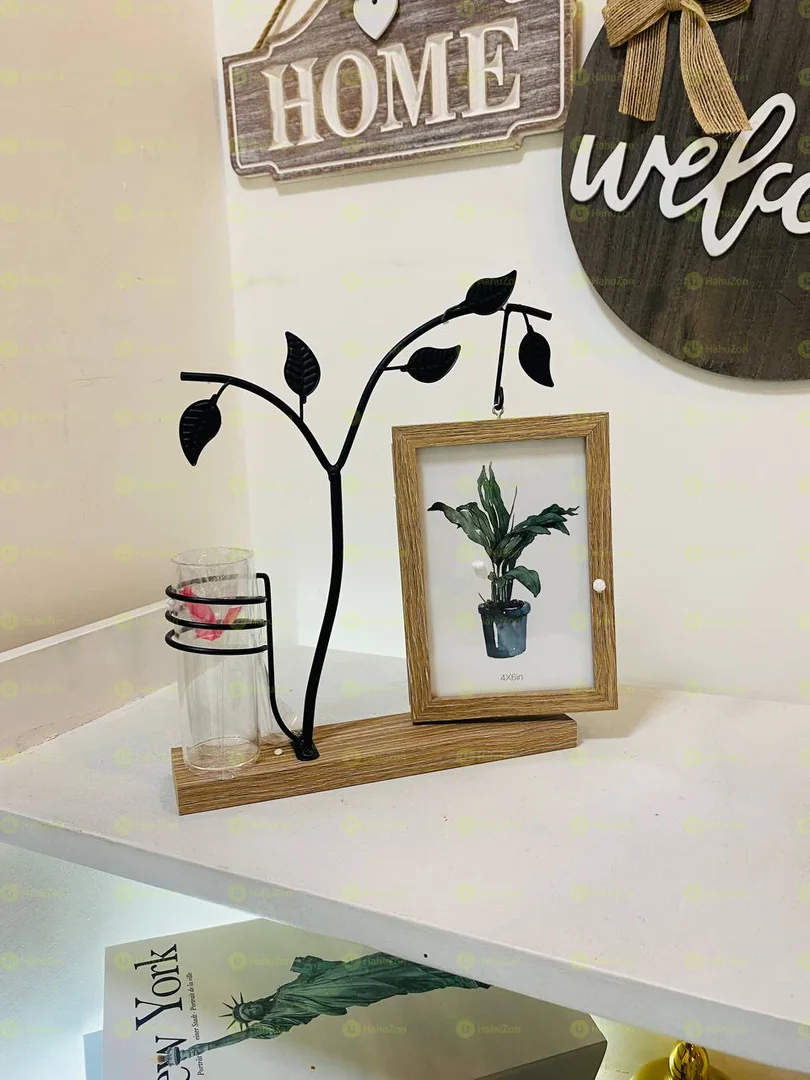 Hanging Photo Frame with Glass Vase