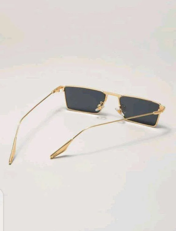 1pc Men's Fashion Metal Square Decor Glasses Elegant Shades